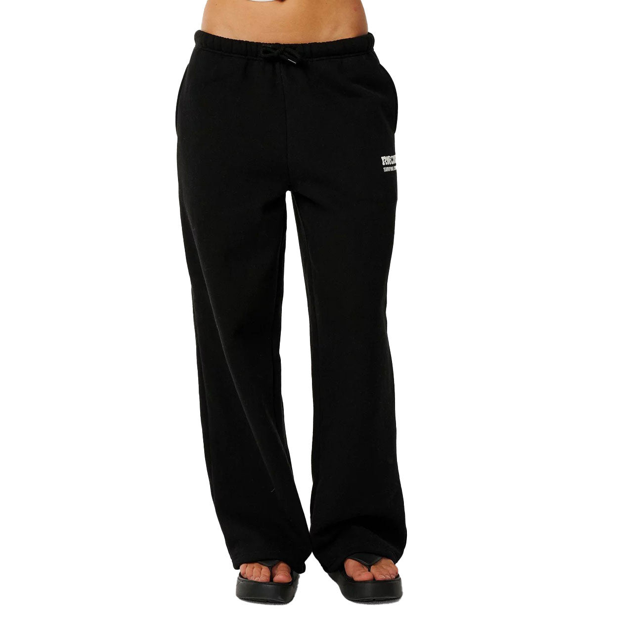 Surf Puff Wide Leg Trackpant - Washed Black - Catani Clothing