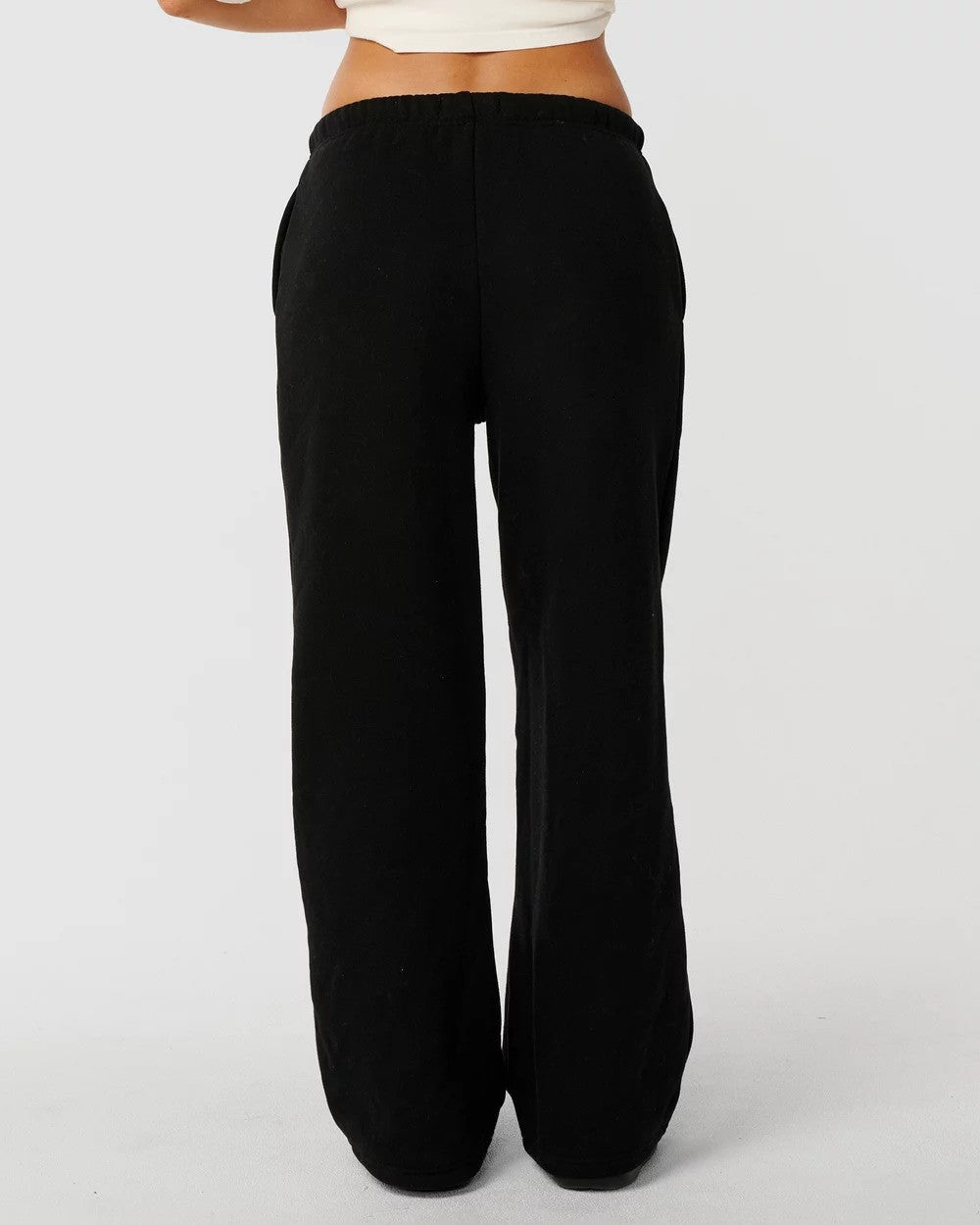 Surf Puff Wide Leg Trackpant - Washed Black - Catani Clothing