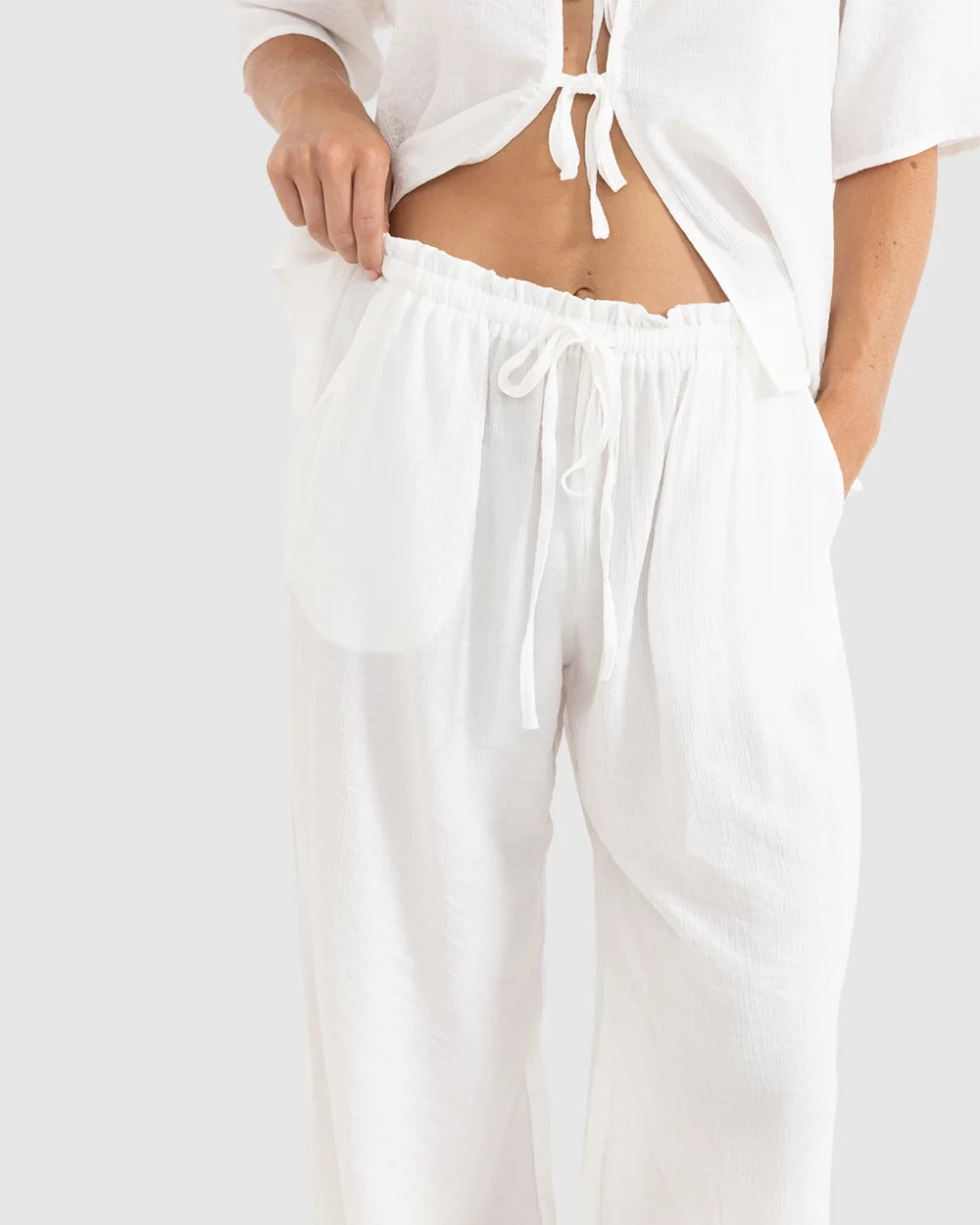 Airlie Beach Pant - White - Catani Clothing