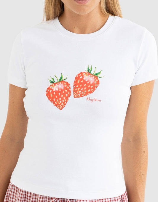 Strawberry Everyday Tee - White