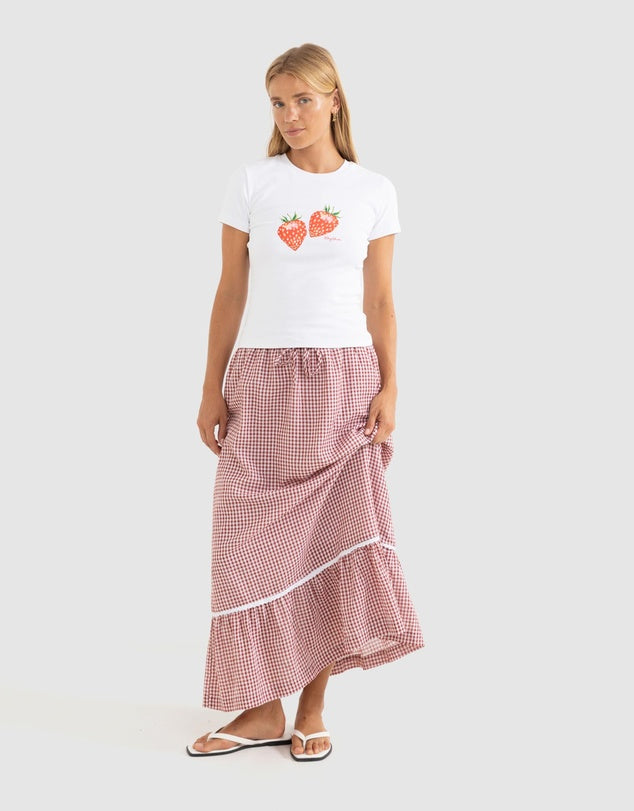 Strawberry Everyday Tee - White