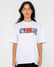Crossroads Oversize Tee - White - Catani Clothing