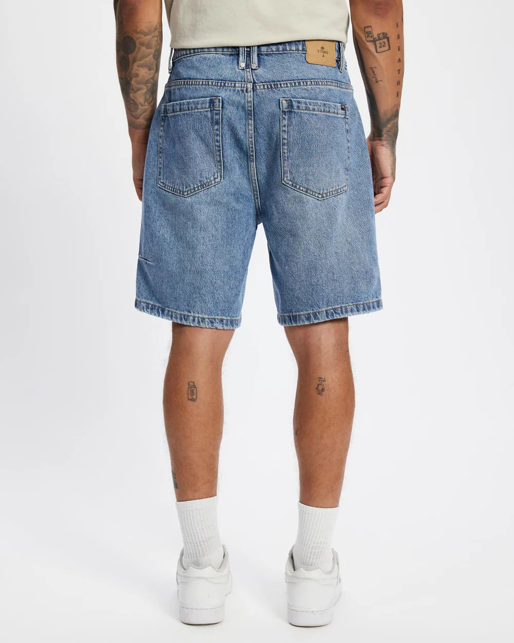 Thrills Slacker Relaxed Denim Short - Rustic Fade (view 4)