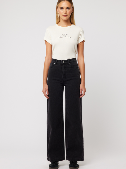 94 High & Wide - Sophie Washed Black