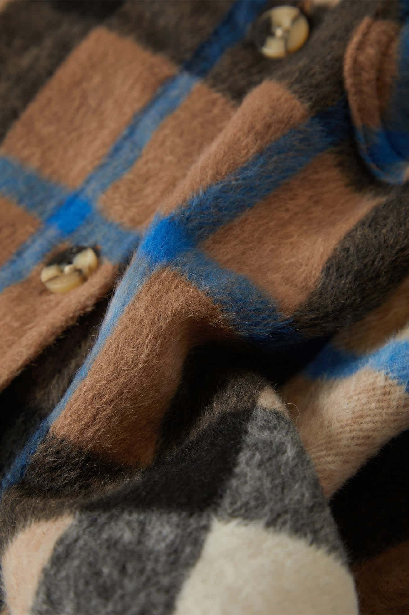 Bowery Women's Soft Brushed Flannel - Washed Black / Sand - Catani Clothing