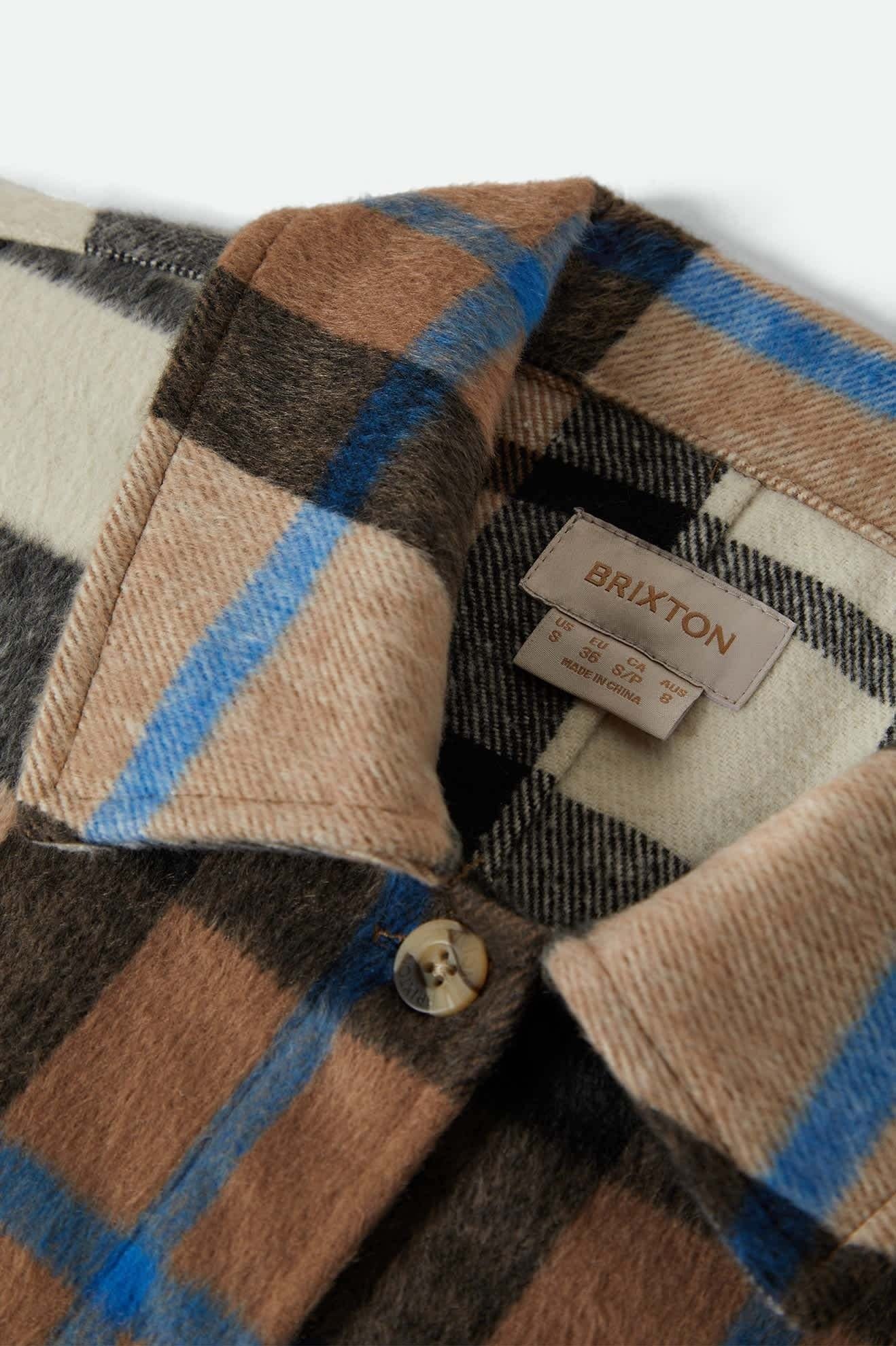 Bowery Women's Soft Brushed Flannel - Washed Black / Sand - Catani Clothing