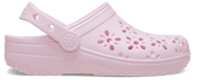 Crocs Kids Classic Floral Cut-Out Clog Pink Milk