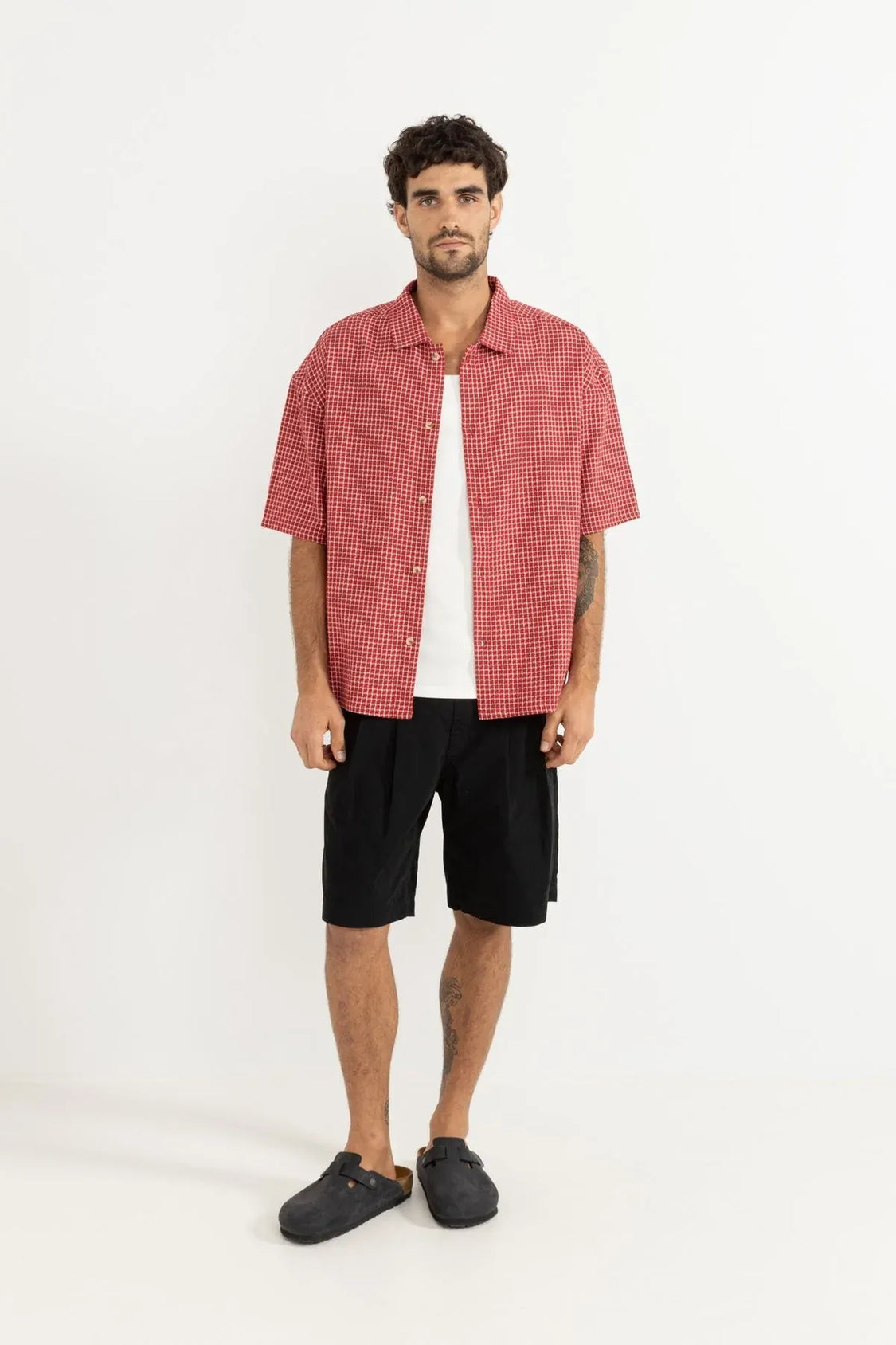 Rowen Check Short Sleeve Shirt - Red