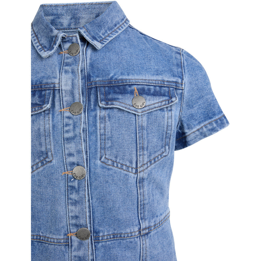 Eve Girl Jenny Denim Dress - Mid Blue (view 3)