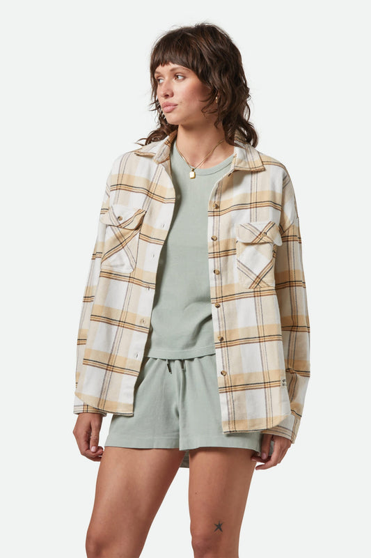 Bowery W Classic Flannel - Off White / Semolina / Washed Copper