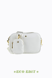 Justice Camera Bag - White Croc / Gold - Catani Clothing