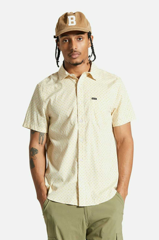 Charter Print SS Woven Shirt - Whitecap Micro