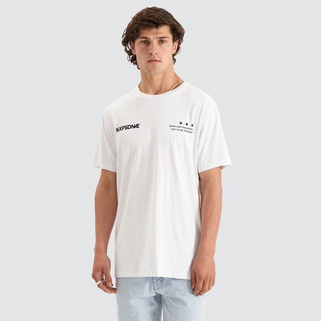 Mercenary Cape Back Tee - White