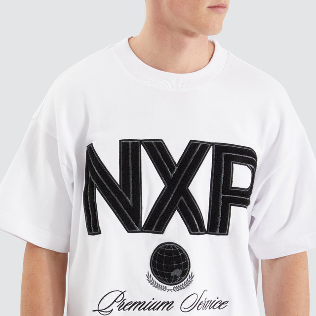 Service Loopback Raptor Tee - Optical White