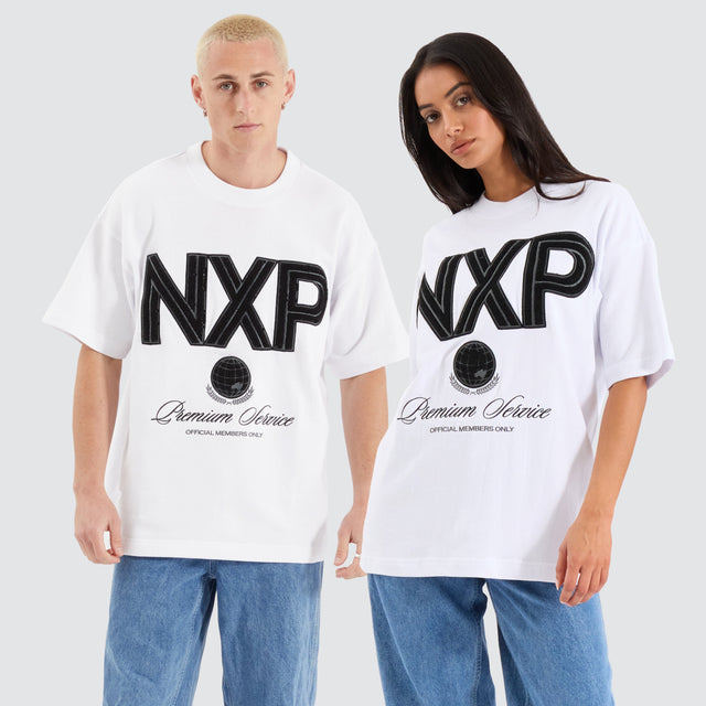 Service Loopback Raptor Tee - Optical White - Catani Clothing