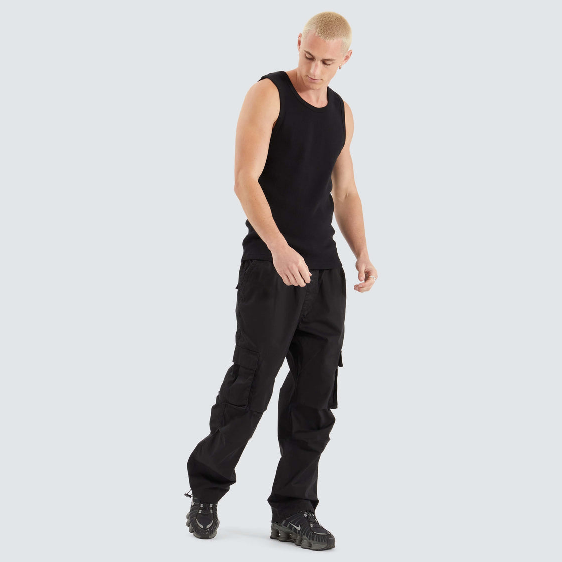 Nomadic Kai Heavy Waffle Singlet - Black (view 4)