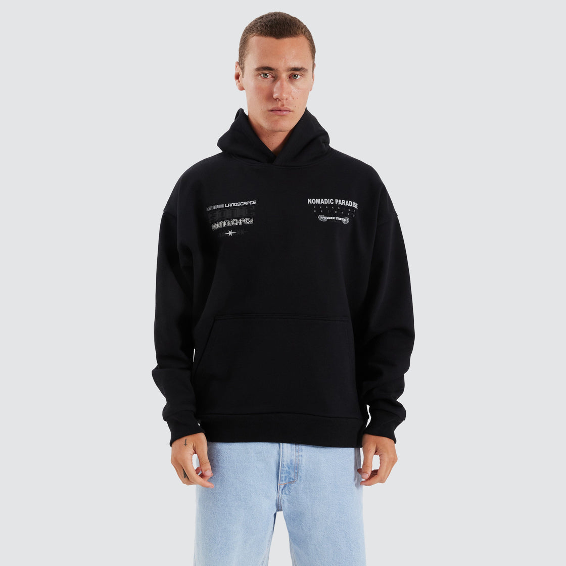 Nomadic Studios Oversized Hoodie - Anthracite Black (view 3)