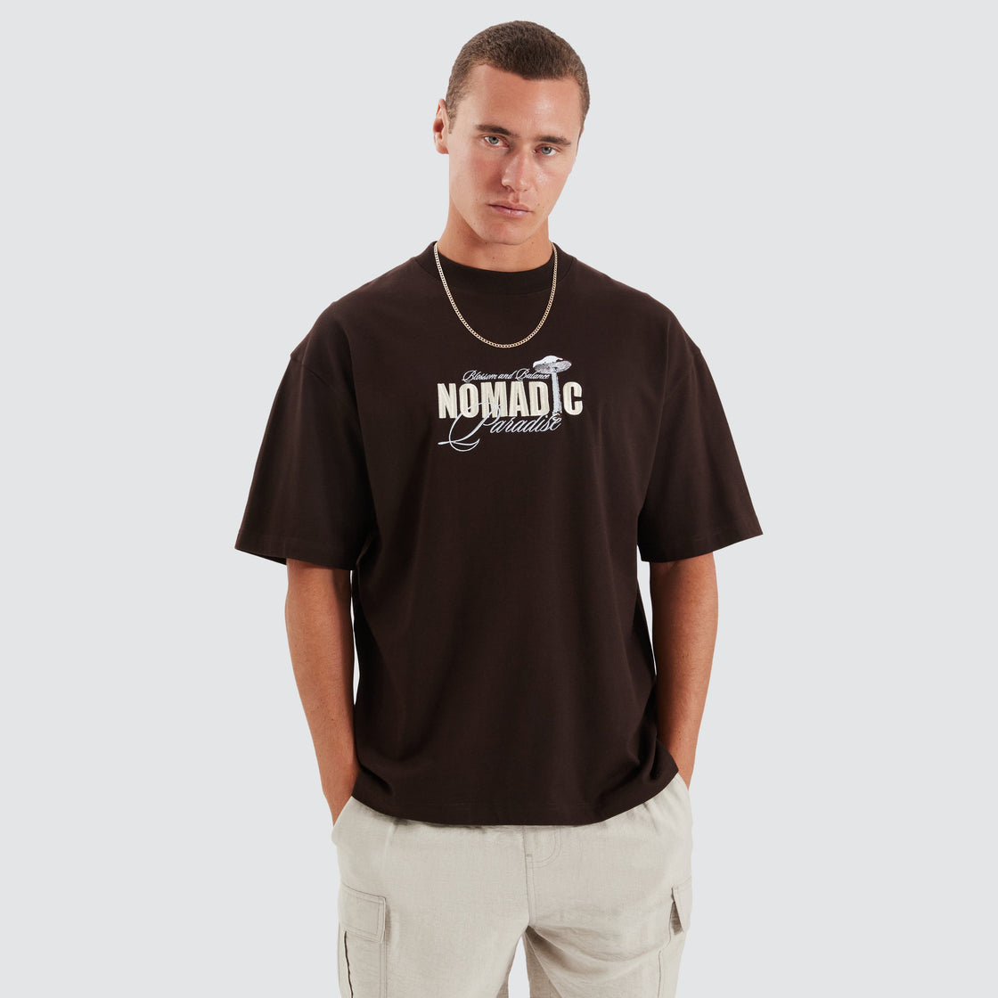 Toadstool Street Tee - Dark Chocolate