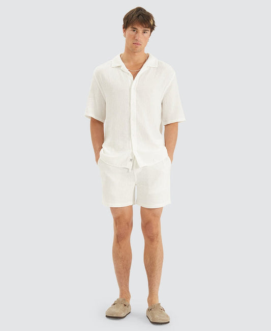 Seaside Linen Shorts - White