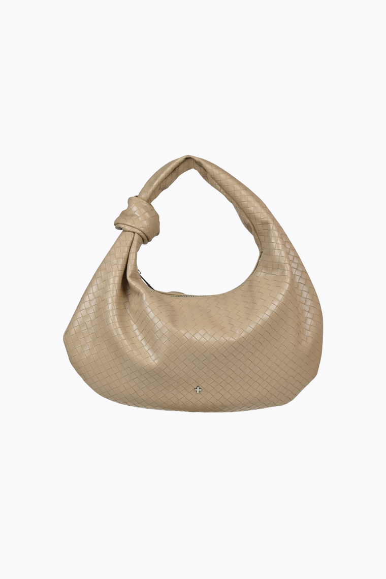 Evity Weave Shoulder Bag - Nude Weave / Silver