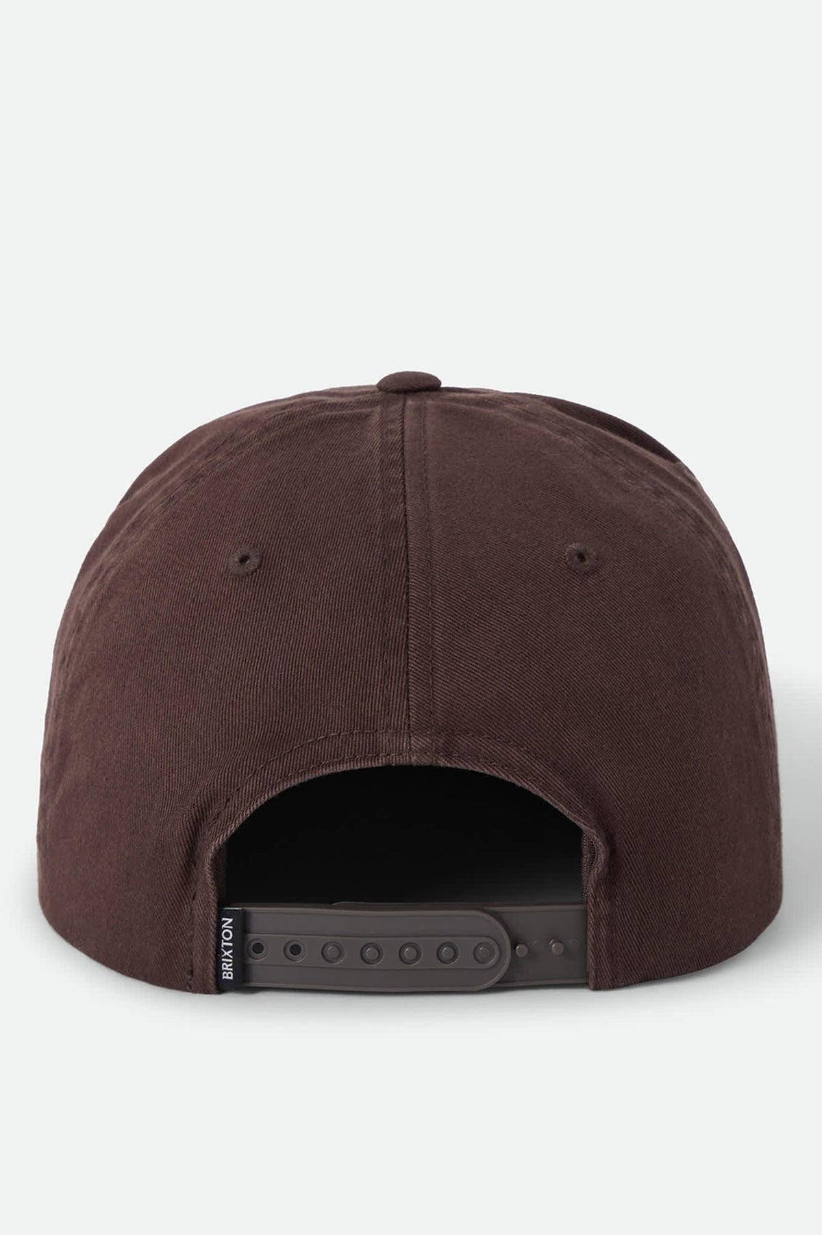 Brixton Trademark Snapback in walnut brown, front view