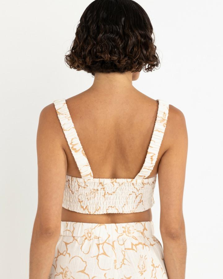 Lulu Floral Top - White