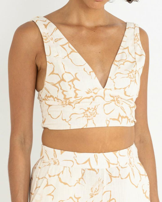 Lulu Floral Top - White