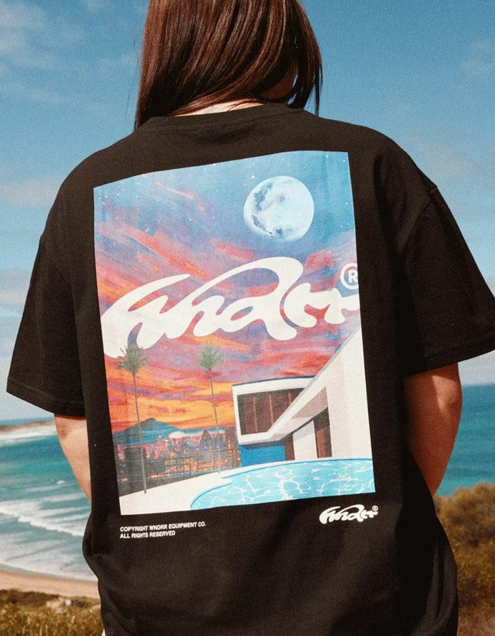 Hotel Pool Box Fit Tee - Black