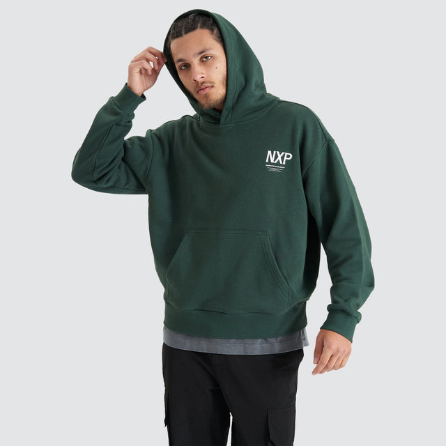 Platinum Heavy Box Fit Hooded Sweater - Pine Grove