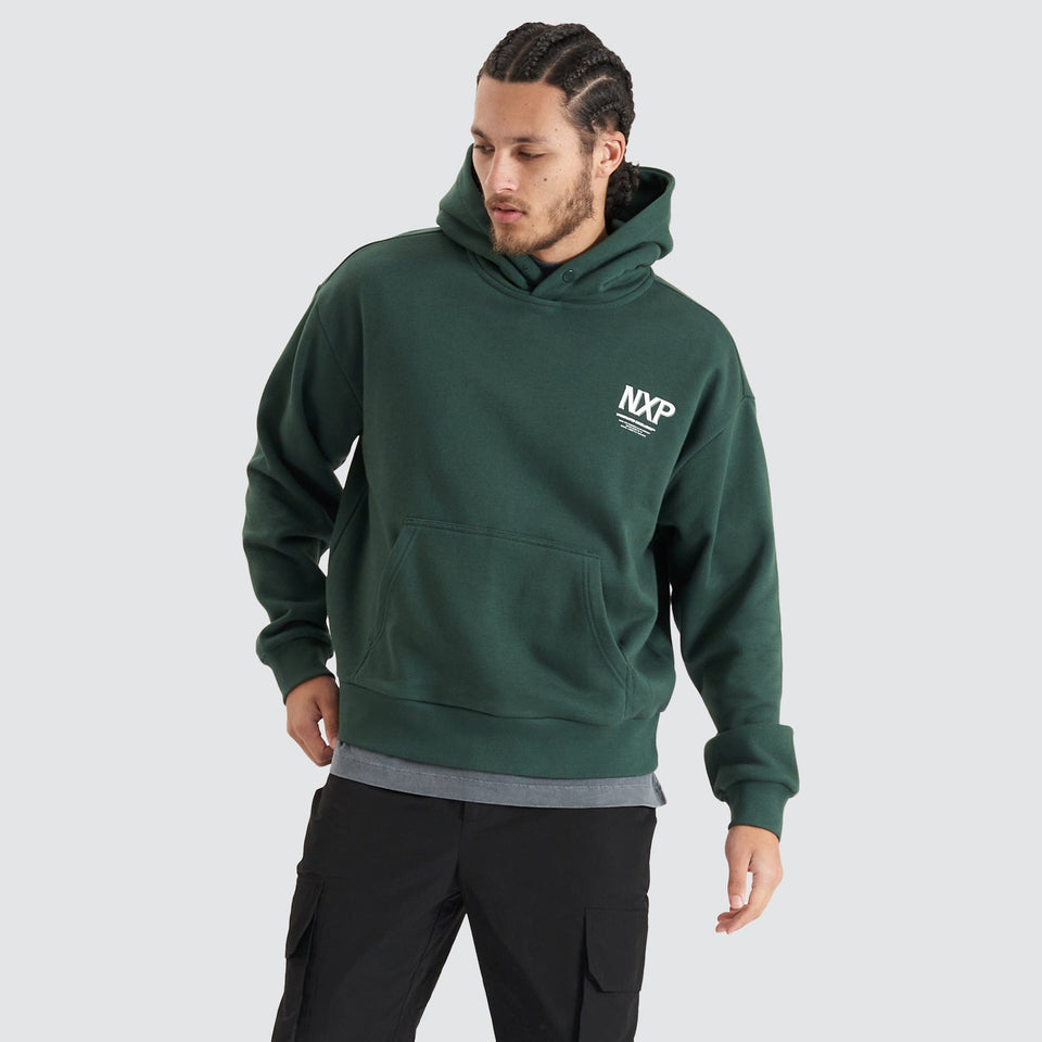 Platinum Heavy Box Fit Hooded Sweater - Pine Grove