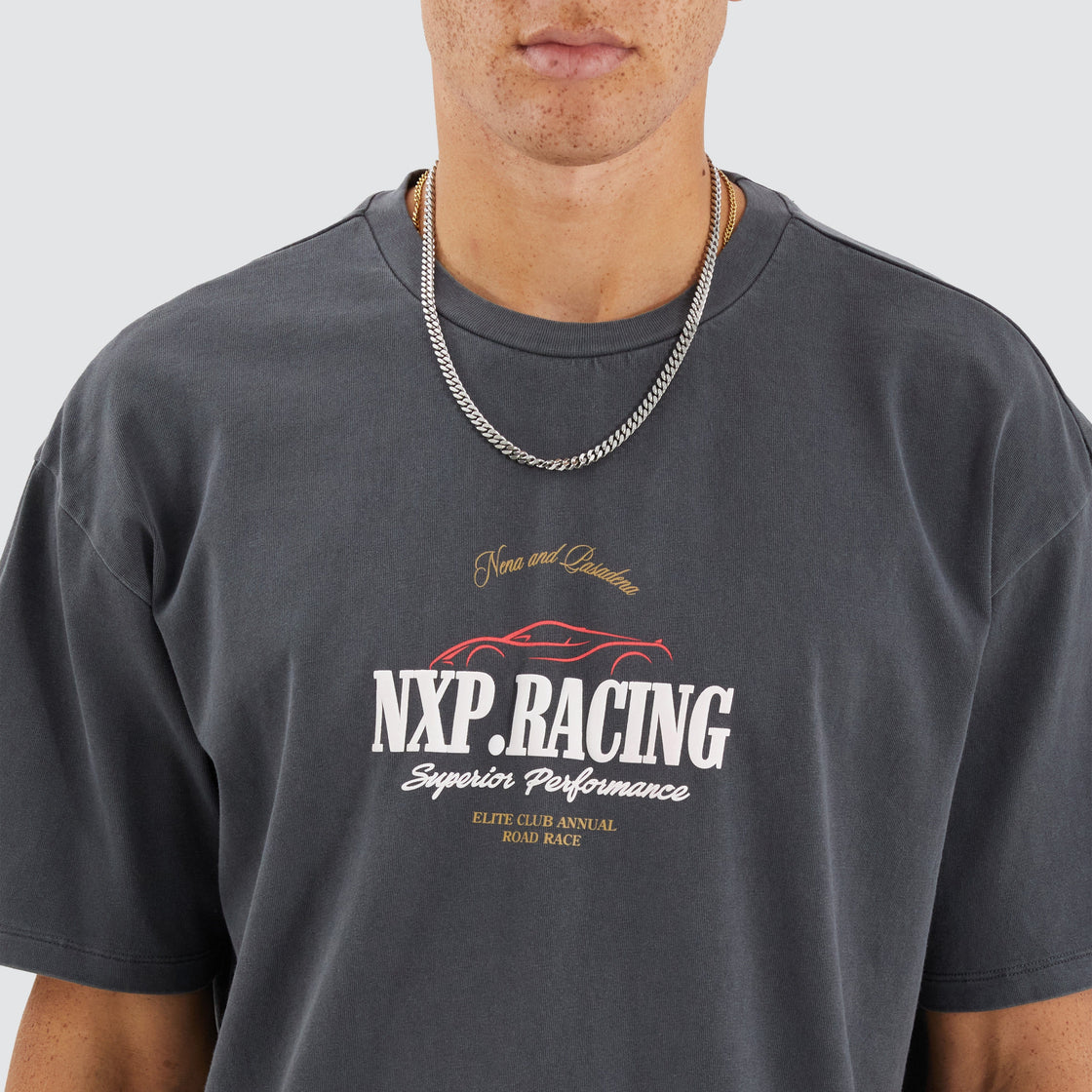 Rein Box Fit Tee - Pigment Asphalt