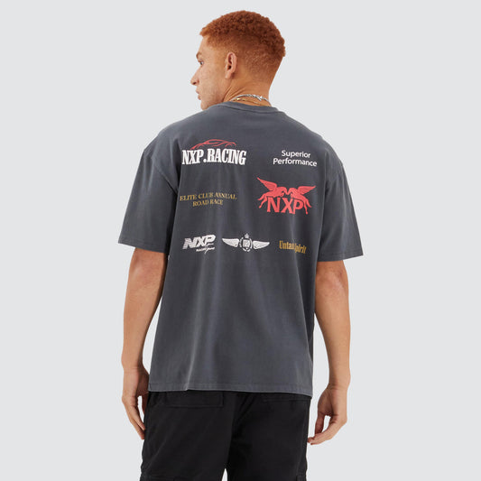 Rein Box Fit Tee - Pigment Asphalt