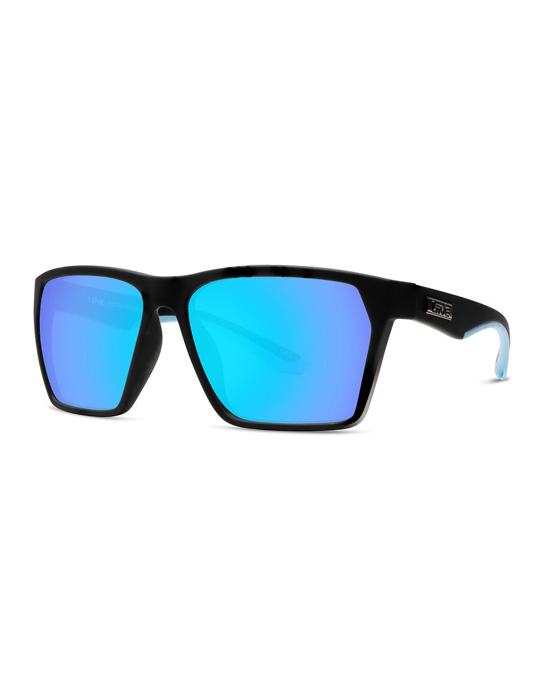 Liive Rincon sunglasses in matt black with blue mirror lens
