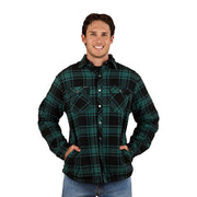Sawyer Mens Sherpa Flannel - Pine/Charcoal
