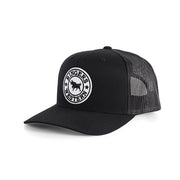 Signature Bull Trucker Cap - Black with Black & White Patch