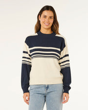 Surf Side Stripe Crew - Navy - Catani Clothing