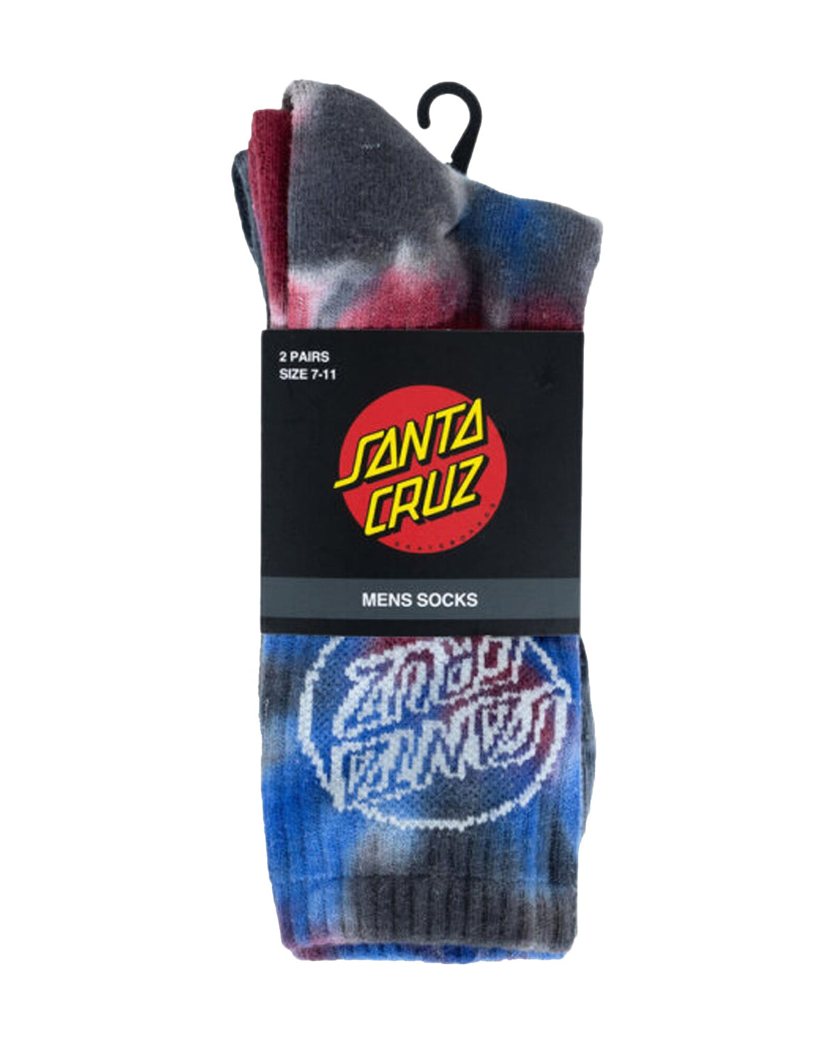 Santa Cruz Opus Dot Crew Sock multi tie dye detail