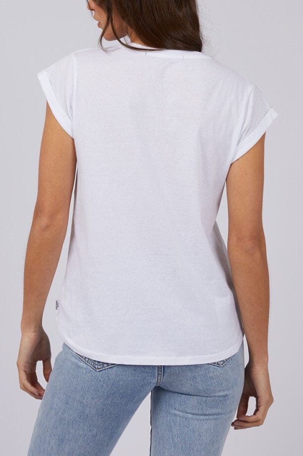 Lucy Scoop Tee - White