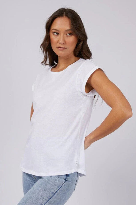 Lucy Scoop Tee - White