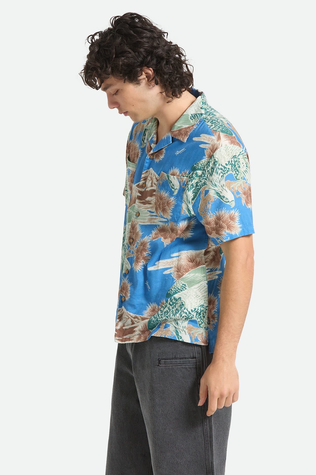 Brixton Rainier X Brixton S/S Wvn - Blue Sky (view 3)