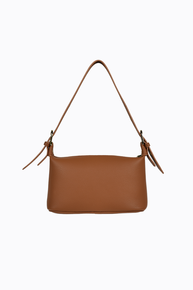 Luna Shoulder Bag - Tan Pebble / Gold