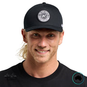The Mad Hueys Good Life Twill Snapback Black - worn front view