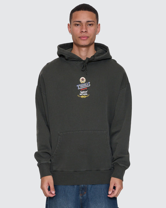 Against All Odds Slouch Pull On Hood - Oil Green