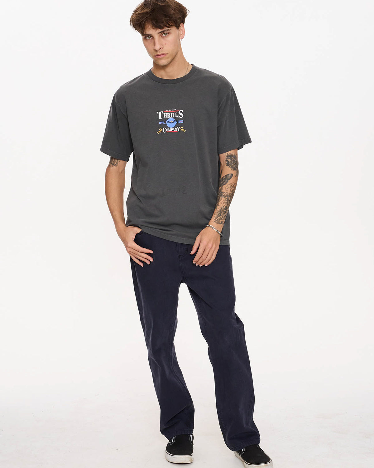 Thrills Touch The Sky Merch Fit Tee - Merch Black (view 3)