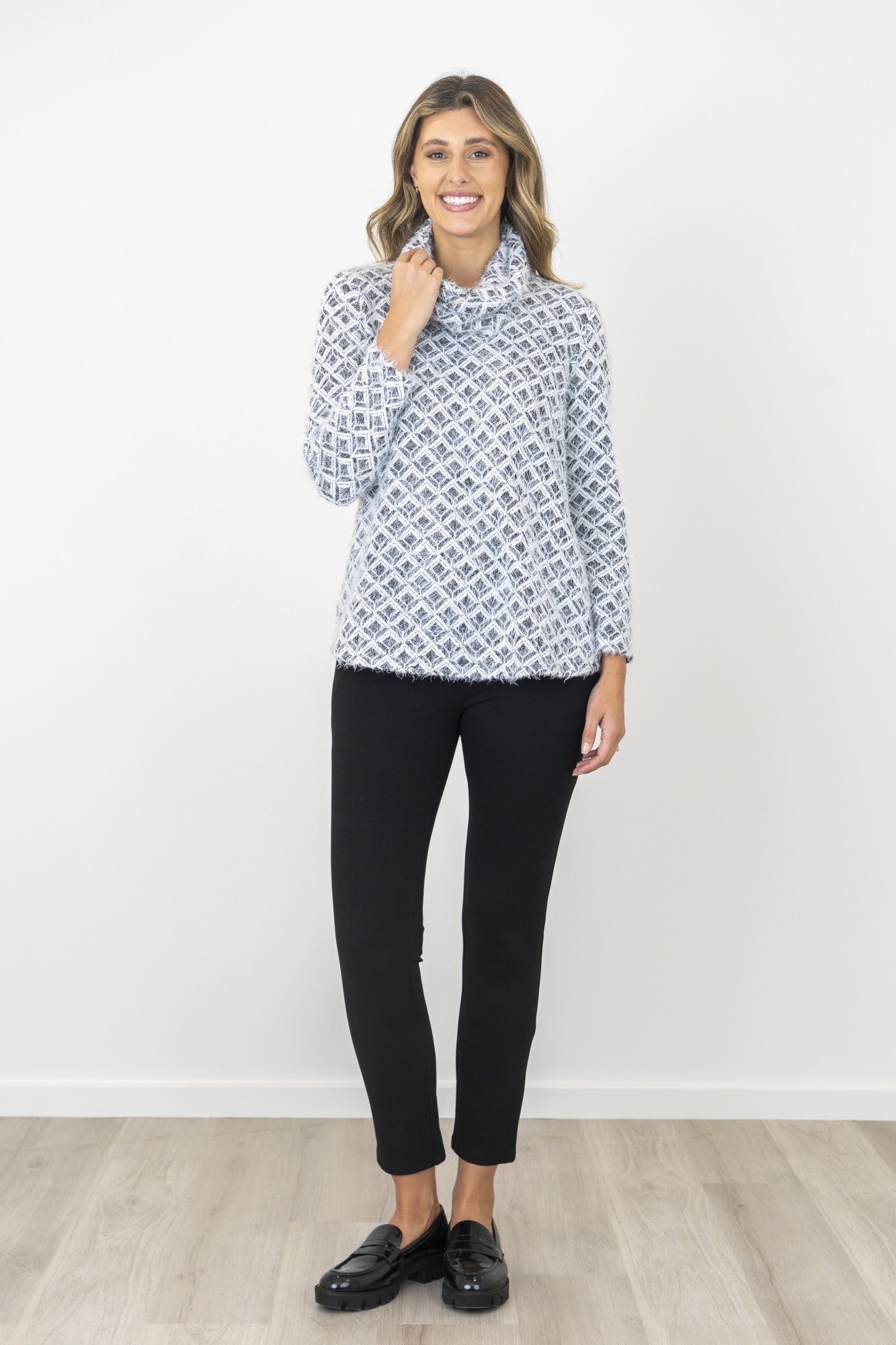 Renoma Stacey Cosy Crush Top in multi print