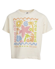 Eve Girl Tropical Tee Vintage White