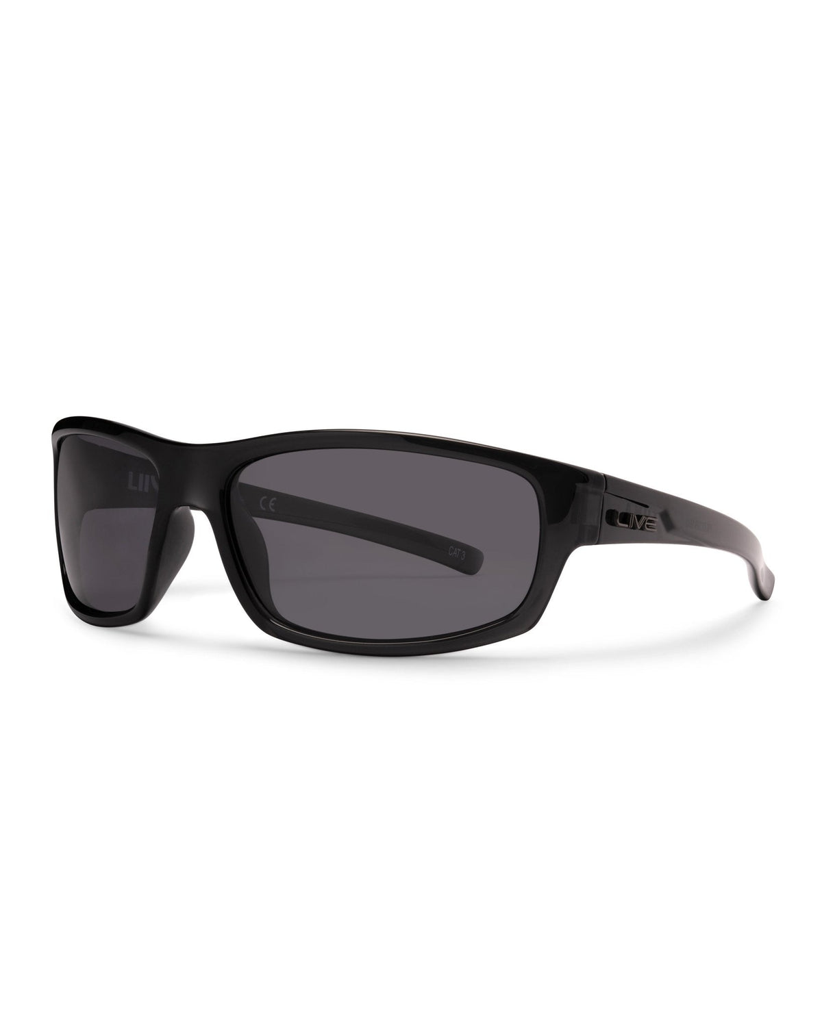 Liive Tuna polarised sunglasses in matt crystal black