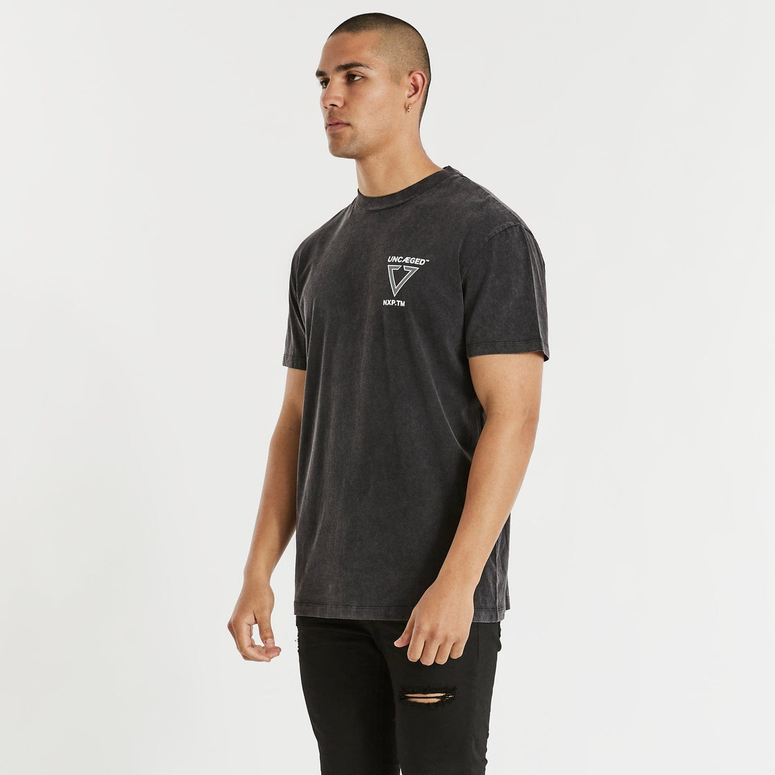 Uncaged Tee - Mineral Black