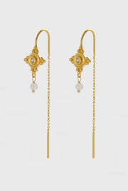 Faye Thread Earring - Moonstone - Catani Clothing