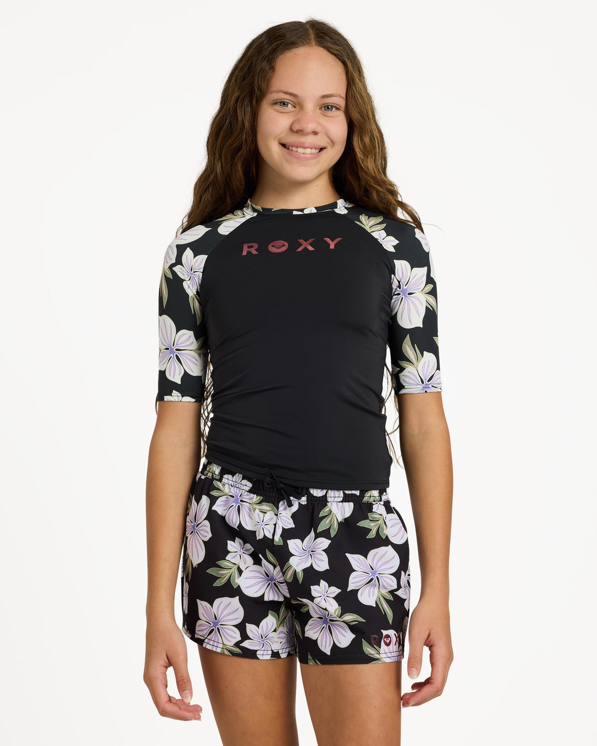 Roxy Active Boardshorts in anthracite of the pacific - front